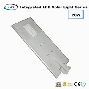 70W Integrated LED Solar Street Light with PIR Sensor