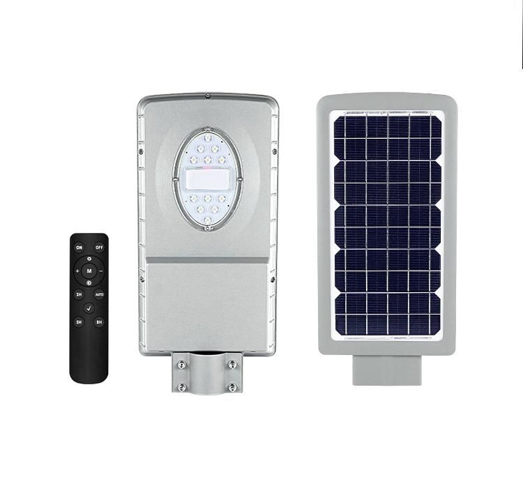 All in One Integrated IP66 20W 30W 60W 90W 100 Watts Solar LED Street Light High Power Streetlight with Inbuilt Battery