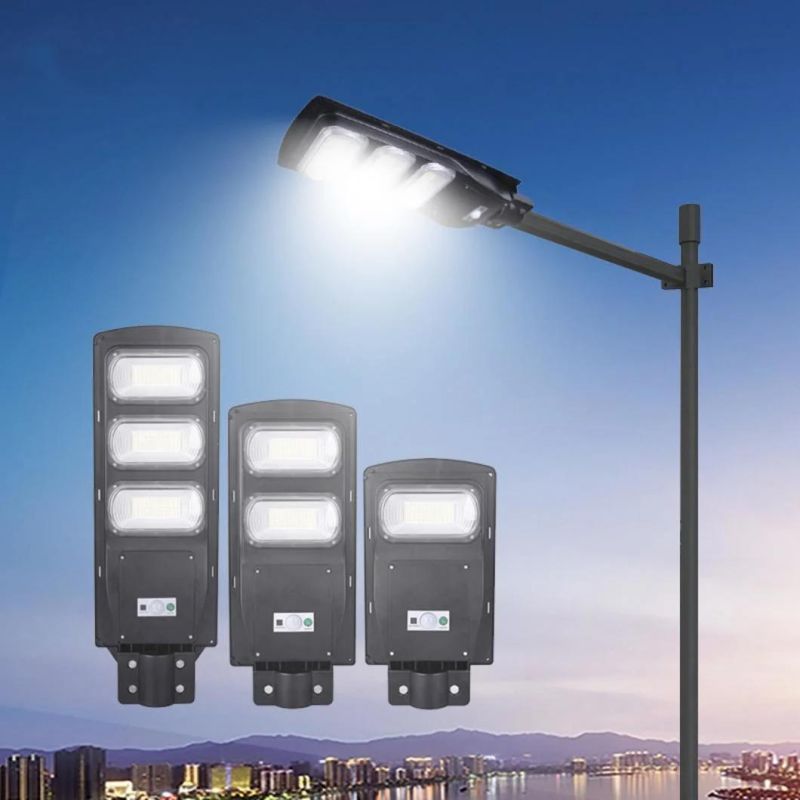 Outdoor Motion Sensor Pashway Integrated 60W 80W 120W 300W Smart LED All in One Solar Street Light