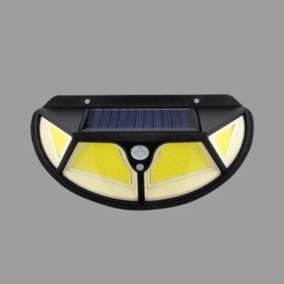 Amazon Hot Selling Black Square Automatic Bright Waterproof Outdoor LED Solar Wall Light for Decoration