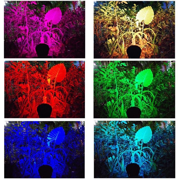 Outdoor 12V RGB 8 LED Solar Garden Lights