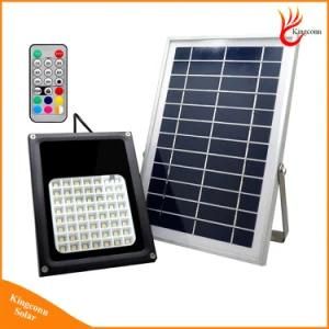 Outdoor 56LED Multi-Function RGB Solar Flood Light with Remote Control