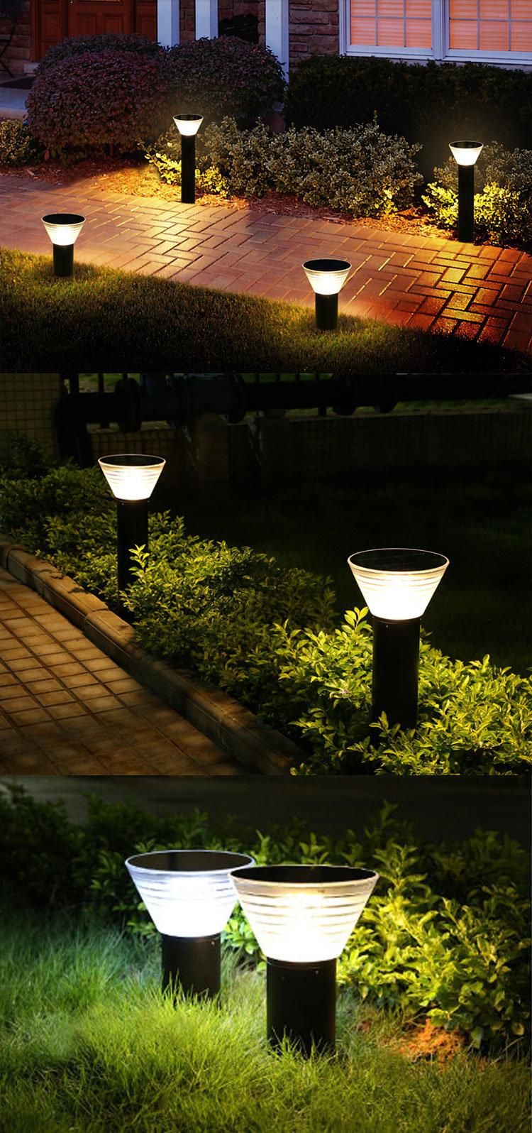 Lawn Landscaping Waterproof LED 3000K 6000K Warm White Solar Stake Lights Outdoor