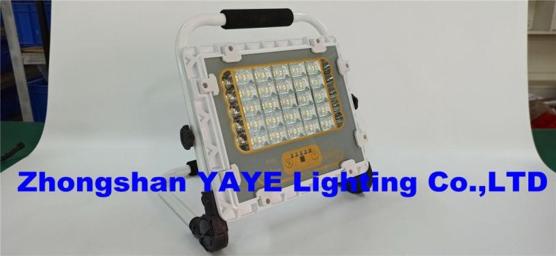 Yaye 2021 Hot Sell 100W Solar Rechargeable Emergency Portable LED Flood Lights (Available Watt: 100W/150W/200W/300W/400W)