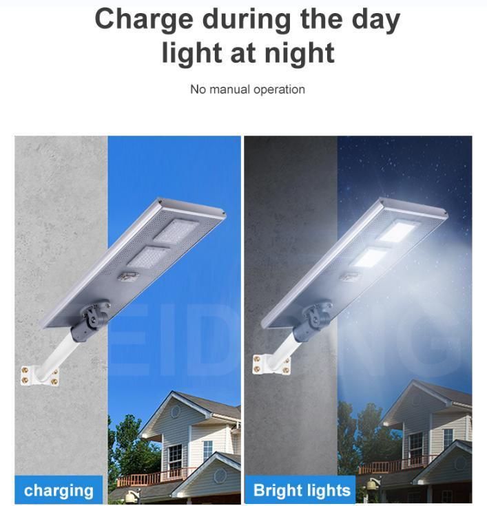 High Quality Durable Waterproof High Lumen Induction Motion Sensor All in One Outdoor Luminaria LED Garden Solar Street Lights