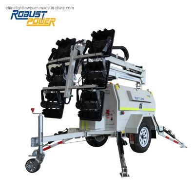 LED/Solar Hydraulic Trailer Lighting Tower Generator Supplier