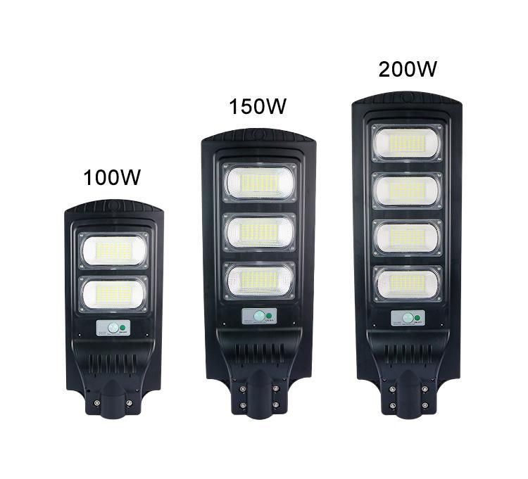 New Design High Class Cheap High Power High Lumen Warm White Round 100W All in One LED Solar Street Light