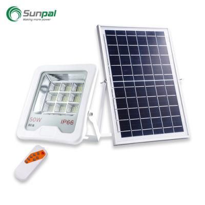 Sunpal All in Two Design High Brightness 100 200 W 300 400 500 Watt Solar Street Flood Lights with Battery Indicator