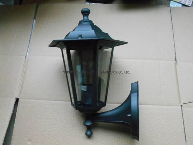 Aluminum and Glass Outdoor 6 Sided Wall Lantern Lamp IP44