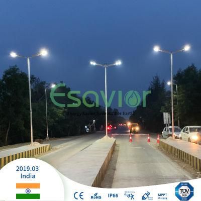 Intelligent IP67 80W LiFePO4 Battery Integrated All in One LED Solar Street Light for Outdoor Road