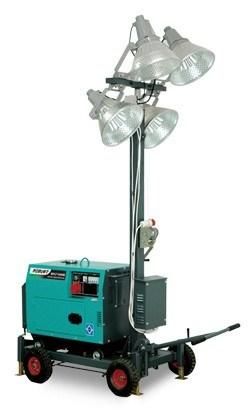 Portable Flood Lighting Tower with Generator Mobile Light Tower