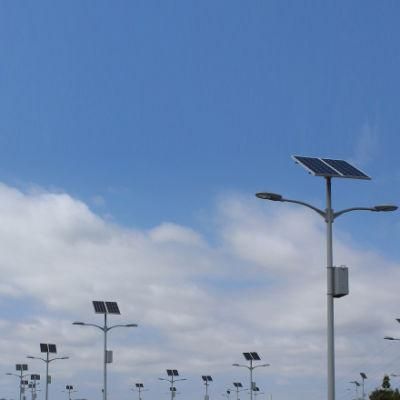 China Manufacturer Good Quality 10m Pole Double 80W LED Power Outdoor Hanging Battery Split Solar Street Light Road Lamp