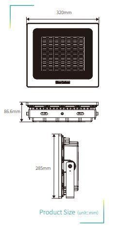 IP65 Aluminum 120W Solar Floodlight