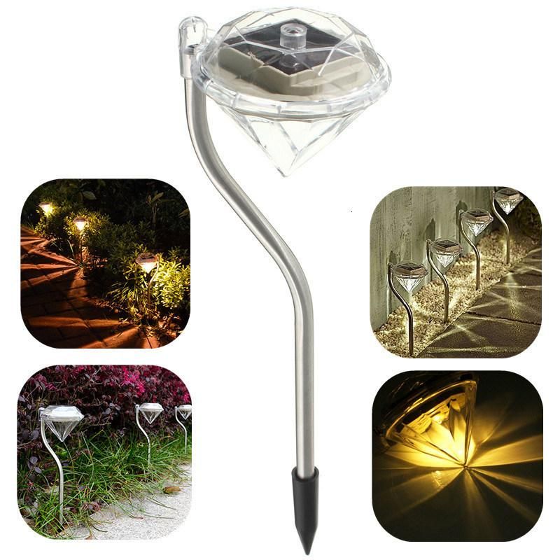 4PCS LED Solar Garden Lights for Pathway Flowerpot Trail