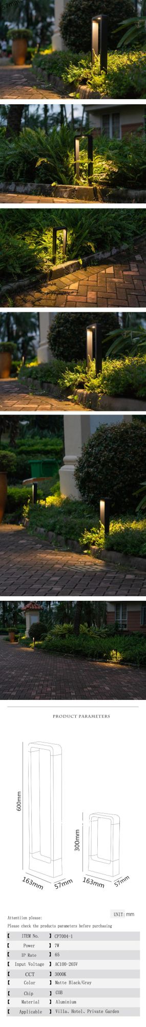 Sand Black Aluminum Lawn LED Module Bollard Light Base