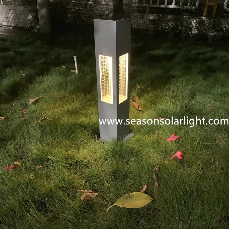 Height 60cm 80cm Square Style Aluminum Outdoor Solar Lawn Light with Solar Panel Lighting