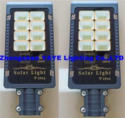 Yaye 18 Hot Sell Outdoor Lighting Road Lamp 200W/300W Solar LED Road Lamp/Solar Garden Lamp with Rador Control / Motion Sensor+ PIR Controller