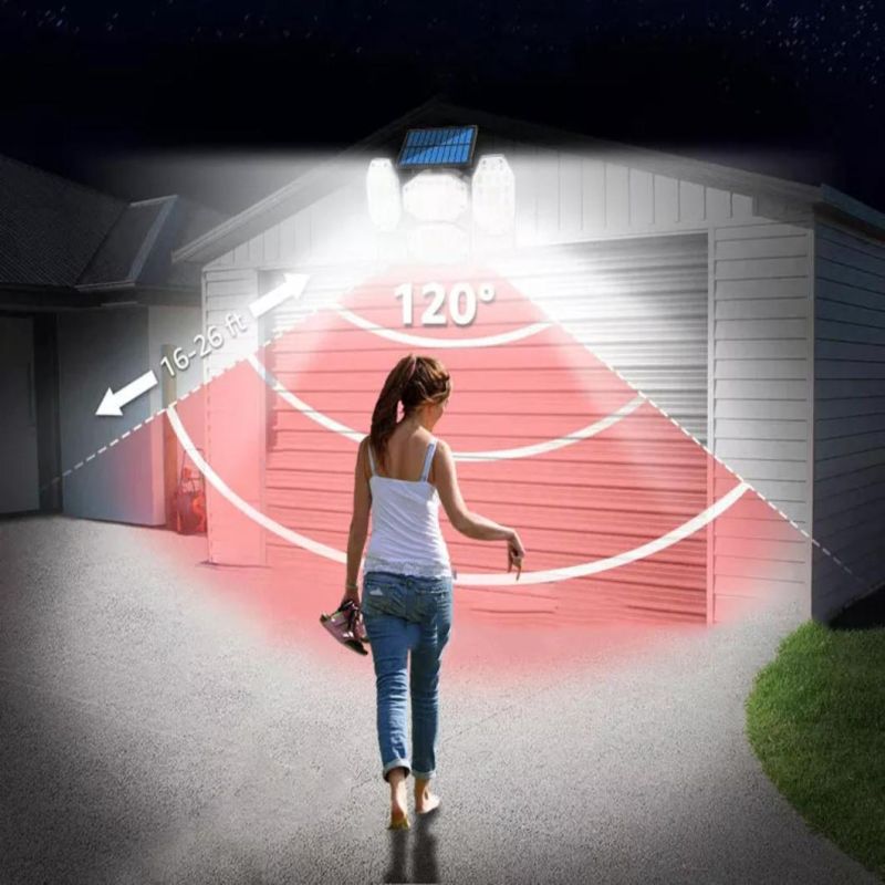 Outdoor Camera Simulation Monitoring Security Lighting Solar Motion Sensor Wall Lamp Outdoor