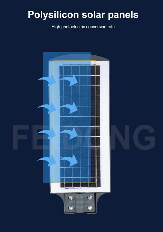 High Brightness Motion Sensor Rainproof IP65 30-150 W All in One Solar LED Street Light