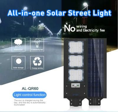 Easy-to-Install 60W Solar LED Street Light with PWM Controller