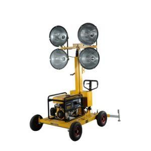 400W*4 LED Mobile Light Tower with Manual Lifting System