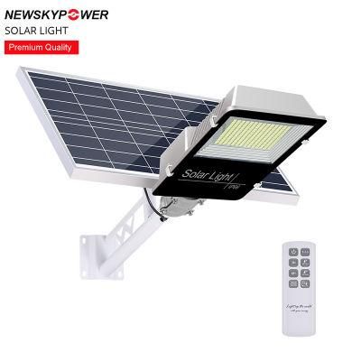 Outdoor Garden Wall Rechargeable Remote Control Security 75W LED Solar Power Street Lamp with Motion Sensor