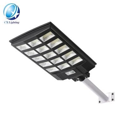 All in One LED Solar Street Lamp 400W ABS, Remote Control by PIR Sensor, Suitable for Garden Courtyard Country Road