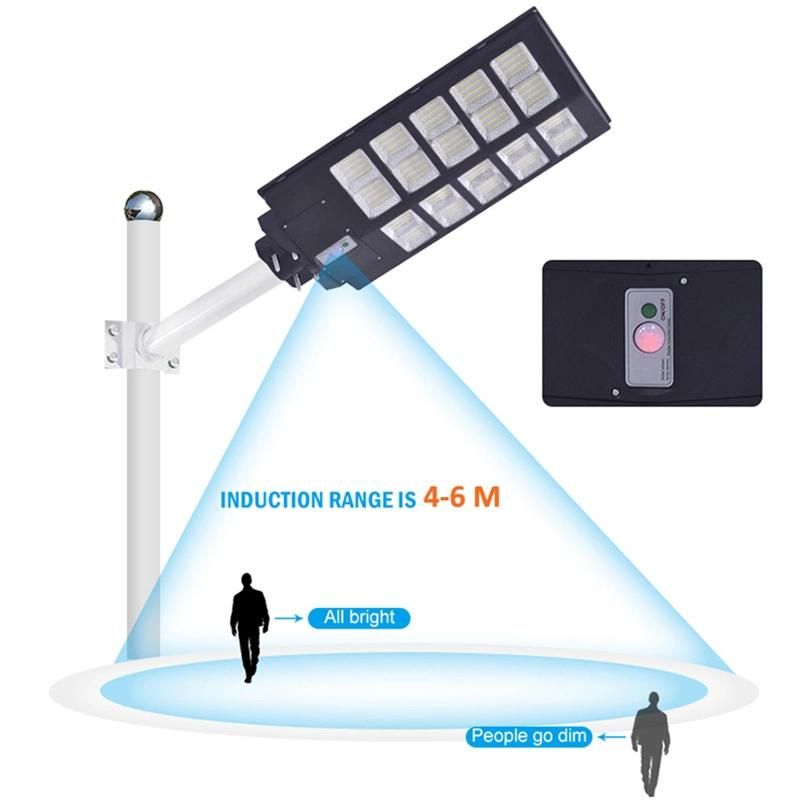 Garden Outdoor IP65 Waterproof 300W 500W Motion Sensor All in One LED Solar Street Light