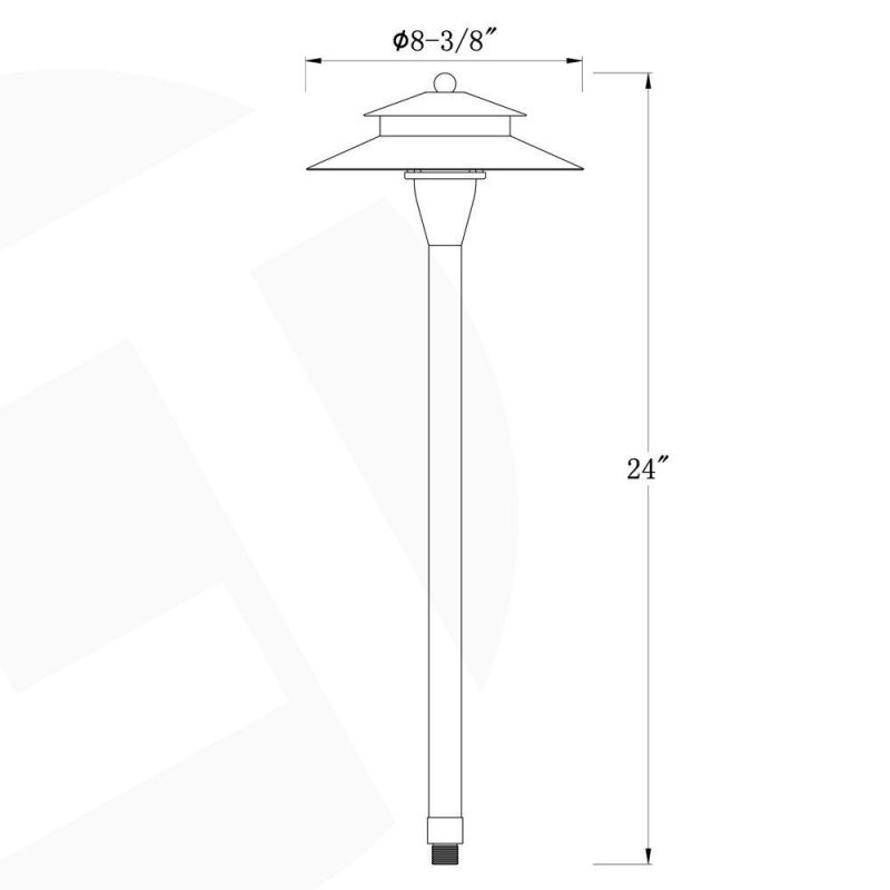 Double Hats Path Light for Decorating Garden Lighting