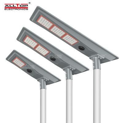 Alltop High Lumen SMD IP65 Rainproof Aluminum 100W 200W 300W All in One Outdoor LED Solar Street Lighting