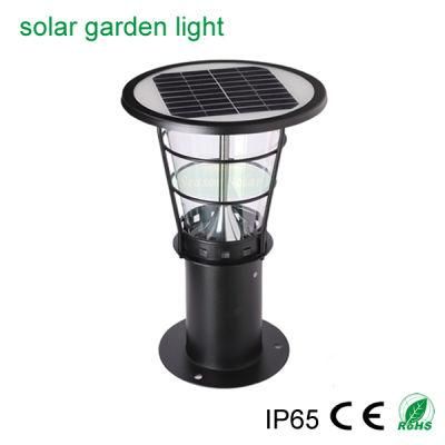 Solar Powered LED Lighting Lamp 5W Solar Panel Garden Outdoor Gate Solar Pillar Light