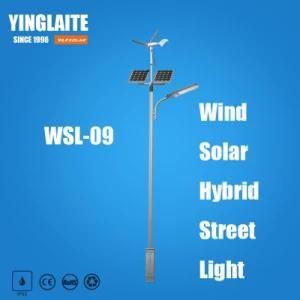 5 Years Warranty IP65 Waterproof 7m Pole 50W Wind Solar Hybrid Street Lamp