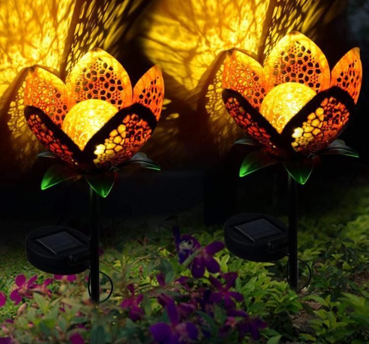 Brilliant-Dragon Beautiful Garden Decoration Metal Art Solar Flower Garden Stake Decoration with Solar Light