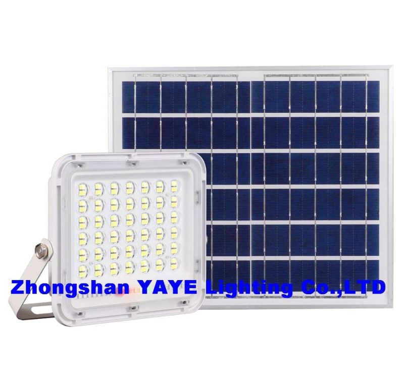Yaye 2021 Hot Sell New Design 100W Solar LED Flood Lamp with Control Modes: Time Control +Light Control + Flash Light +Remote Controller