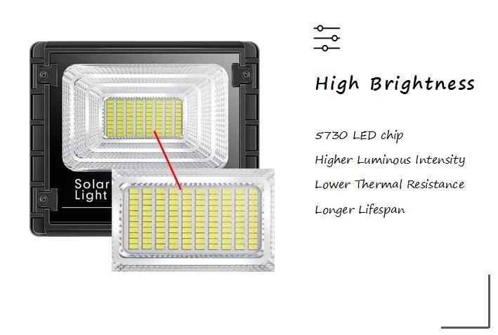 Solar Powered Remote Control Flood Light for Outdoor Garden Security Lighting