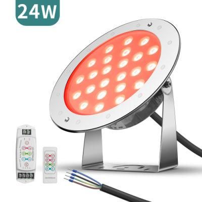 24W DC24V External Control VDE The Standard for 316L Stainless Steel LED Underwater Swimming Pool Light