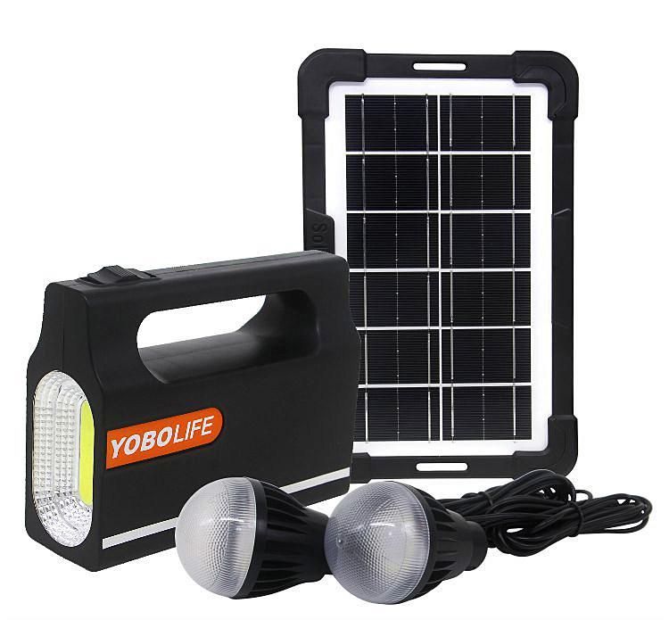 Yobolife Portable Solar Lamp with Solar Panel Charging