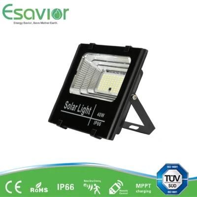 Esavior 40W Solar Powered All in Two LED Solar Flood/Street/ Garden/Outdoor Security Light