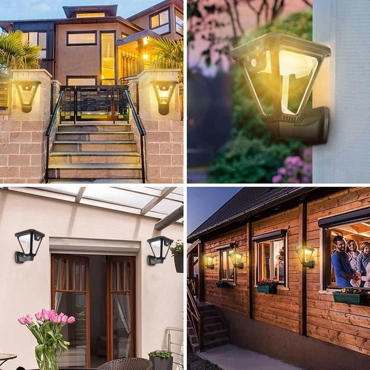 Amazon Motion Sensor Solar Powered Pathway Street Lighting LED Wall Lamp Outdoor Waterproof Solar Garden Lights