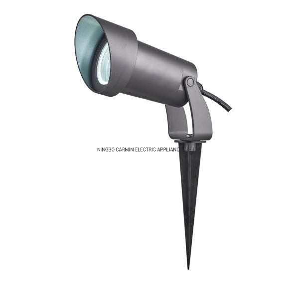 IP65 Exterior Garden Ground Spike Light GU10 Socket in Black