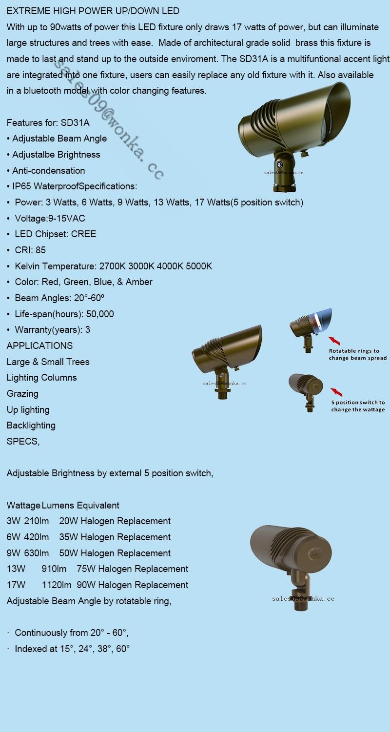 LED Spot Outdoor Lights Bronze Finish