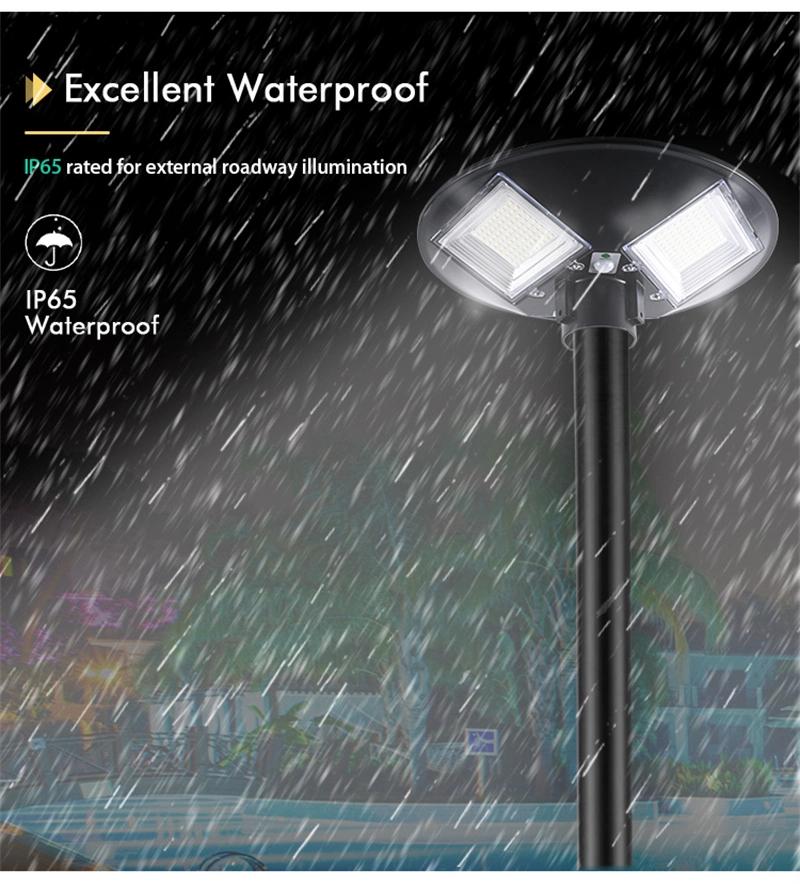 China Manufacturer Round Light Sensor Solar Garden Lamp Outdoor Waterproof