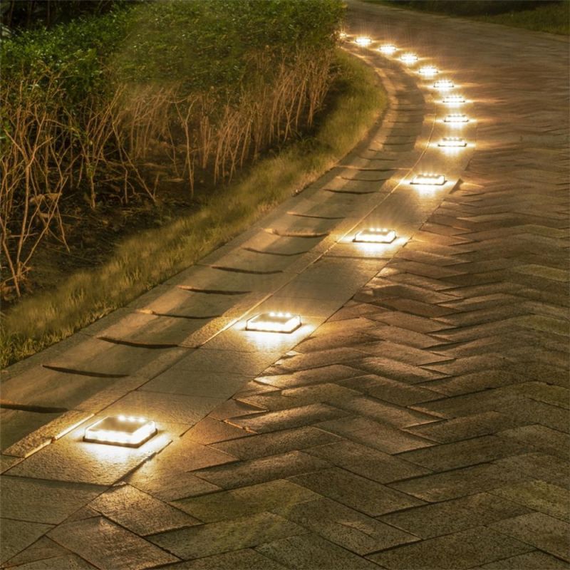 Solar Ground Lamp/Waterproof Sidewalk Disk Lamp /Pathway Landscape Deck Light /Walkway Flood Lamp