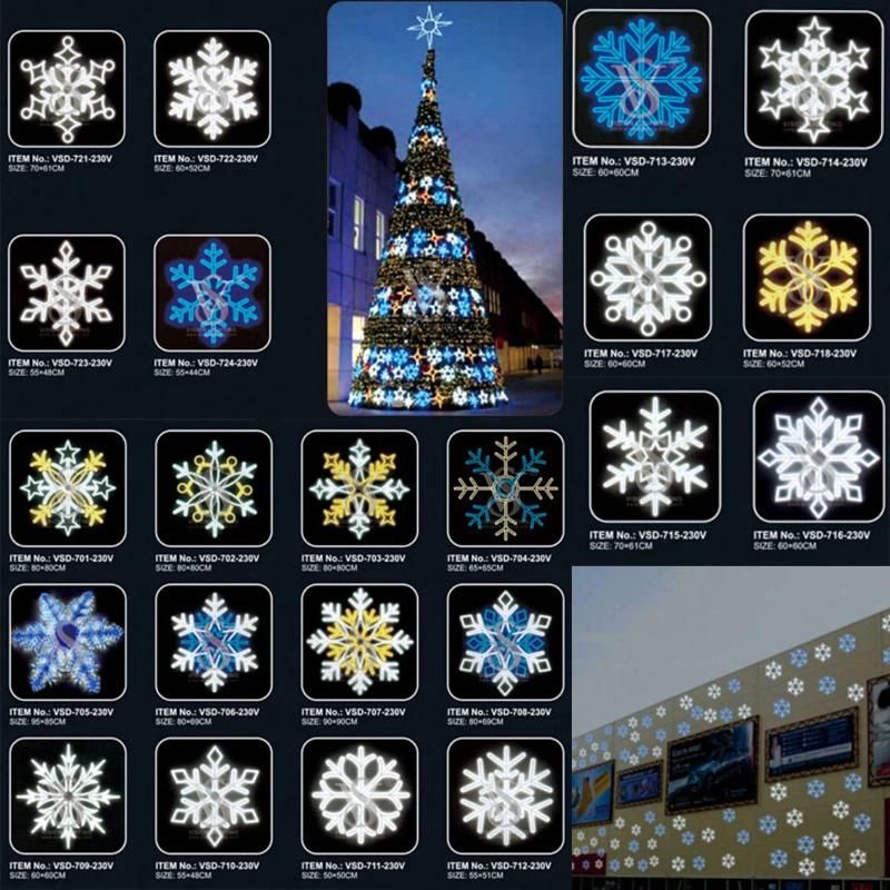 Warm White LED Decoration Christmas Motif Snowflake Light