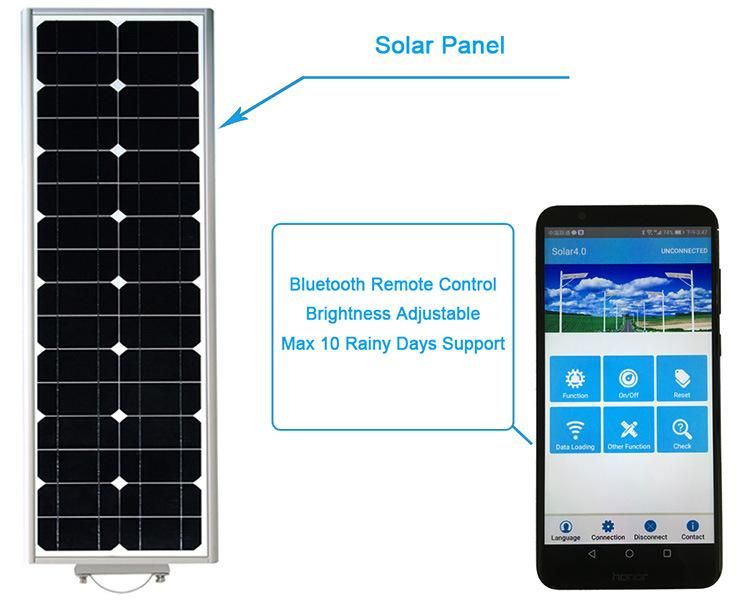 Bluetooth APP Control Integrated Solar Street Light for Parking Lots