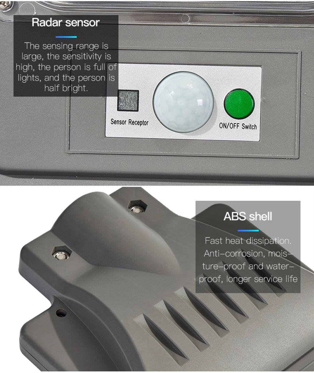 SMD Power Battery Intelligent Flood Light Lamp Outdoor Waterproof Remote Control Solar LED Flood Light