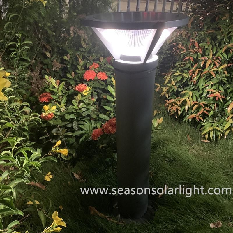 Remote Control 3m Pole Lighting Outdoor Yard 12W Solar Garden Light with Warm+White LED Light