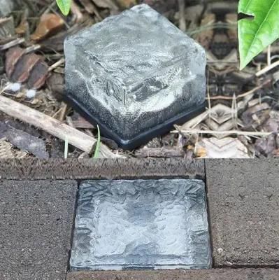 Solar Power Automatically Controls The Ice Brick Shaped Garden Using Solar Floor Lights Solar Energy Lamp