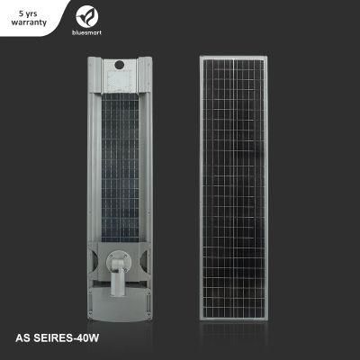 40W OEM All-in-One/Integrated Outdoor Solar LED Street Garden Lighting with Solar Panel