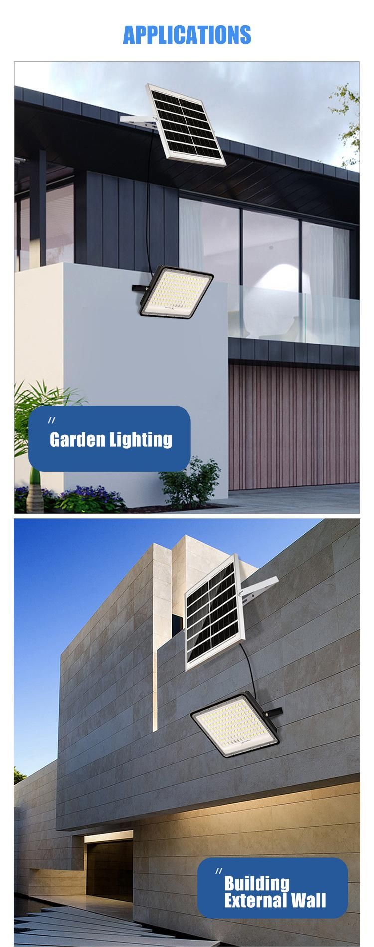 Waterproof Die-Cast Aluminum 200W 150W 120W 60W Garden Solar Floodlight Wall Hanging Lamp